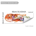 Watercolor floral girl wall sticker 90x30cm self-adhesive art decal for living room - 30x90cm