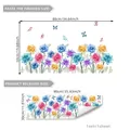 Self-adhesive hand-painted peony flower wall stickers with dimensions 90x30cm for home decor - 30x90cm / Peony Flower Style (M16175)