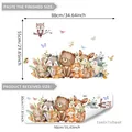 Sticker mural animaux de la forêt avec ours et renards pour déco de chambre d'enfant - 30x90cm / Animaux de la Forêt (M13622)