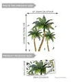 Handgeschilderde kokosboom muurstickers met groene palmbladeren voor decor - Kokosboom (30x60cmx2)