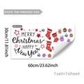 Christmas wall decal sheet 30x60cm with Merry Christmas text and festive ornaments - Wishes and Christmas Balls Style (M20144) / 30x60cm