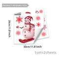 Detail of 30x30cm Christmas wall stickers featuring snowmen and snowflakes, set of 2 - Skiing Snowman and Snowflakes (M20149) / 30x30cm