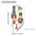 Detailed sheet showing 30x60cm Christmas nutcracker wall stickers and holiday motifs - Nutcracker Soldiers (M20158)