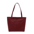 Borsa tote rosso scuro motivo coccodrillo con esclusivo rilievo gotico a gabbia toracica - Rosso