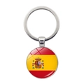 Spanish flag soccer keychain with glass pendant for European Football Championship 2024 - Spain Style