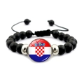 Pulsera ajustable de cuentas con bandera de Croacia para aficionados al fútbol y fans - Croacia