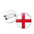 Badge épingle drapeau de l'Angleterre pour l'Euro 2024 avec fermoir en métal poli - Style Angleterre
