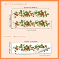 Pastoral strawberry floral wall stickers with dimensions and vine patterns - 15*60cm*2 Sheets (Strawberry Vine)