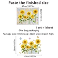 Sonnenblumen-Fensteraufkleber mit Größenangaben und Schmetterlingsmotiv 43x36cm - Sonnenblume Schmetterling Stil (XC2001-KQ) / 30*40cm*1 Blatt