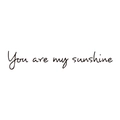 Inspirational You Are My Sunshine vinyl wall sticker for bathroom mirror glass decor - You are my sunshine (D166) / 50x9cm