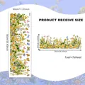 Pegatinas de flores doradas y mariposas para ventana con tabla de medidas detallada - DA19029--30*90cm*1pcs