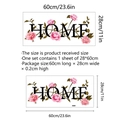 Floral HOME wall sticker featuring pink peonies and green vines for room decor - 28*60CM