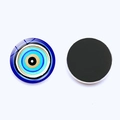 Türkisches Evil Eye Kühlschrankmagnet aus 25mm Kristallglas mit weicher Magnetrückseite - Klassischer Blauer Augenstil (JY009125-1)