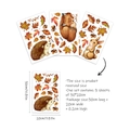 Wandsticker Set mit Fuchs Igel Hase für Kinderzimmer Herbst Dekoration 3er Packung - Ms6306-zy (20*30cm*3 Stück)