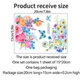 Watercolor floral and butterfly wall stickers set with 15x20cm dimensions measurement - 15cm x 20cm