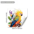 Sticker mural perroquet coloré 30x30cm auto-adhésif pour décoration de chambre - 30*30cm (1 Feuille)