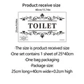 Size chart for TOILET door wall sticker with floral patterns for home bathroom decor - 25x40cm (1 Sheet)