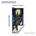 Especificaciones del adhesivo navideño 45x100cm con diseño de vidriera de colores - Combinación de Árbol de Navidad y Muñeco de Nieve (D20294)