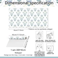 Floral vintage wallpaper detailed dimensions and four-step installation guide - Vintage Paisley Floral (BZ20039) / Standard Size