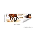 Sticker mural cheval aquarelle avec guide des dimensions du produit 30x90cm - M19046 Taille (30x90cm)