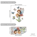 Pegatina de ventana de hada de flores y mariposas con guía de tamaño de 60x30cm - Hada de las Flores Mariposa (XC6030) / 30*60cm