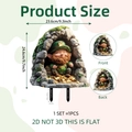 Detailed size specifications for St. Patrick's Day leprechaun 2D garden stake decoration - St. Patrick's Day Leprechaun Style (DC20119)