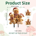 Maßangaben für den Weihnachts-Lebkuchenmann-Gartenstecker mit 2D-Druck-PVC-Textur - Lebkuchenmann-Familien-Stil (DC20136) / Groß