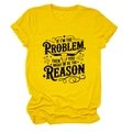 Macro detail of cotton fabric texture and vintage graphic print on yellow t-shirt - Yellow (Black Letters)