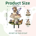 Garden fairy gnome decoration on colorful mushroom with detailed 2D double-sided printing - Gnome Reading Book Style (DC20107)