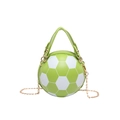 Sac à main en forme de basket vert et blanc avec poignée cuir et chaîne dorée - Vert