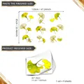 Ginkgo leaf wall sticker set with gold accents for home decor, 9 pieces total - TJ11045--20*30cm*9pcs