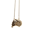 Elegante goldene Nautilus-Abendtasche mit Spiegeleffekt und Schlangenkette - Gold