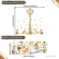 Pegatinas de pared autoadhesivas de acuarela con gatos y farola en pan de oro - Estilo Gato Farola Flor Pintado a Mano (TJ17503)