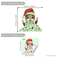 Adesivo murale gnomo di Natale verde luminoso per decoro festivo 30x30cm - Ragazzo Barbuto Natalizio Luminoso (YCG17506)