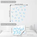 Pegatinas de pared mariposa azul luminosa, juego de 3 hojas, decoración hogar de 73x64cm - Mariposa Azul Claro (YJ18001)