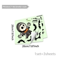 Lot de 3 stickers muraux d'Halloween avec squelettes et chauves-souris, taille 20x20cm - Ensemble Squelette Faucheuse Chauve-souris (YCG20038)