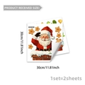 Detail of Christmas Santa stickers set, 2 sheets of 30x30cm double-sided window decals - Santa Claus Chimney Gingerbread Style (C20021) / 30x30cm-2 Sheets