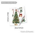 Details zum 2er-Set Weihnachtsaufkleber mit Baum und Geschenken in der Größe 30x20cm - Weihnachtsbaum Zuckerstange Geschenkbox Stil (C20014)