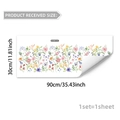 Detailblad van de aquarel bloemen muurstickers maat 30x90cm voor woningdecoratie - Realistische Veldslagbloemen Stijl (M18967)