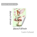 Luminous fairy on mushroom wall decal 30x20cm size specification for home decor - Fairy On Mushroom Style (YCG20064) / 20x30cm