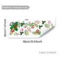 Size specifications for Christmas window stickers showing 30x90cm dimensions and festive motifs - Pine Cone And Holly Berry Style (C20039)