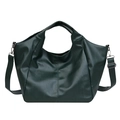 Bolso hobo verde bosque en cuero PU granulado suave con correa ajustable - Verde
