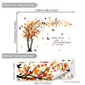 Autumn maple tree wall decals with falling leaves and quote, 220x150cm size guide included - M13608--30*90cm*4 Sheets