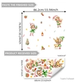Christmas elf static window stickers with reindeer and gift motifs for holiday decoration - Christmas Elf Combination (D15528)