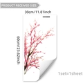 Pink blossom tree wall sticker with size dimensions 30x60cm for home wall decor - 30*60cm