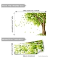 Vinilo decorativo de árbol verde grande para cuarto de niños con hojas de 149x109cm - Estilo de Árbol Denso (M14679)