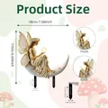 Size chart for 2D moon fairy and star garden stake made of flat PVC decorative material - DC16506--17x18cm