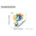 Lichtgevende blauwe dinosaurus muursticker kinderkamer 30x30cm aquarel dinosaurus - 30*30cm*1 stuk