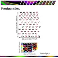 Set di 6 adesivi murali pipistrello laser di Halloween con effetto olografico - Set da 6 fogli (LS7522-20*30cm)