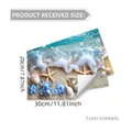 Set of 3 ocean life beach wall stickers with starfish and shells 20x30cm - Ocean Beach Shell Style (ATW15010)